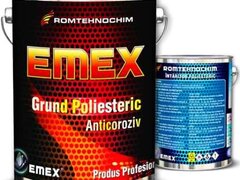 Pachet Grund Poliesteric Anticoroziv ?Emex? - Galben - Bid. 4 Kg + Intaritor - Bid. 0.6 Kg